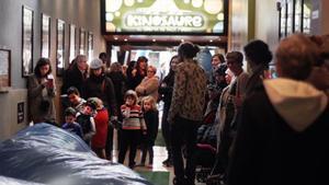 El ’hall’ de los Cinemes Girona, en la sesión de ’Kinosaure’ que hubo en diciembre.