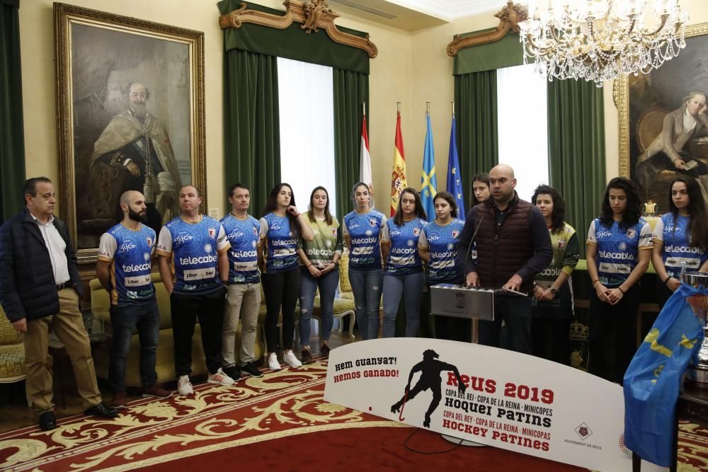 Recibimiento chicas Hockey en Gijón