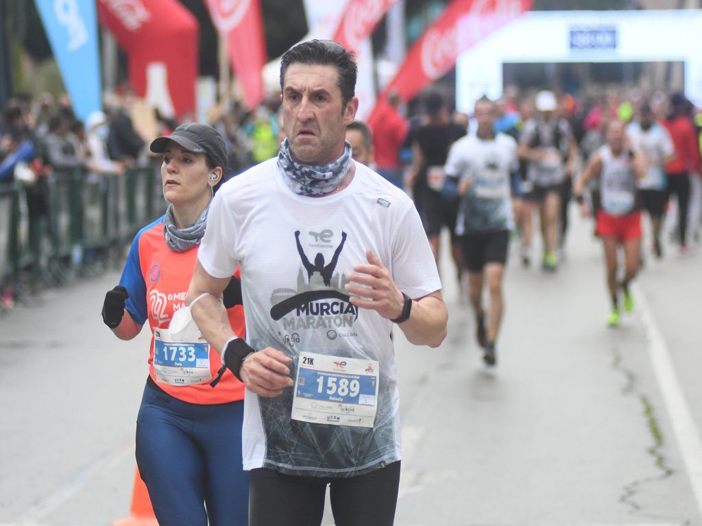 Llegada y podios de la 10k, la media maratón y la maratón de Murcia (I)