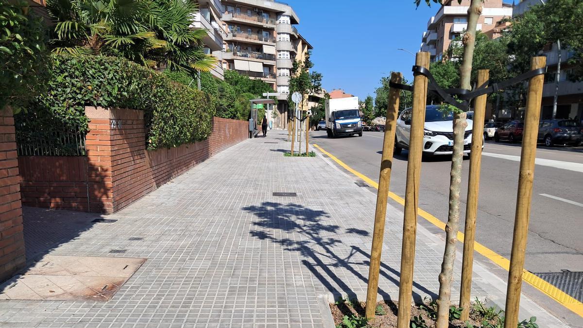 Un tram de l'avinguda de les Bases de Manresa