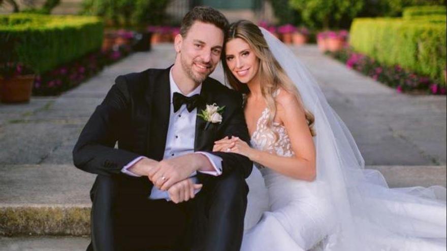 Imatge de la seva primera boda que Gasol va publicar a Instagram