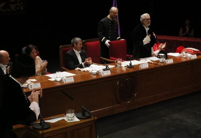 Delia Padrón Acto apertura del curso en la ULL , universidad , rector manuel ledesma reyes , presidente fernando clavijo , rector de las palmas , josé regidor garcía