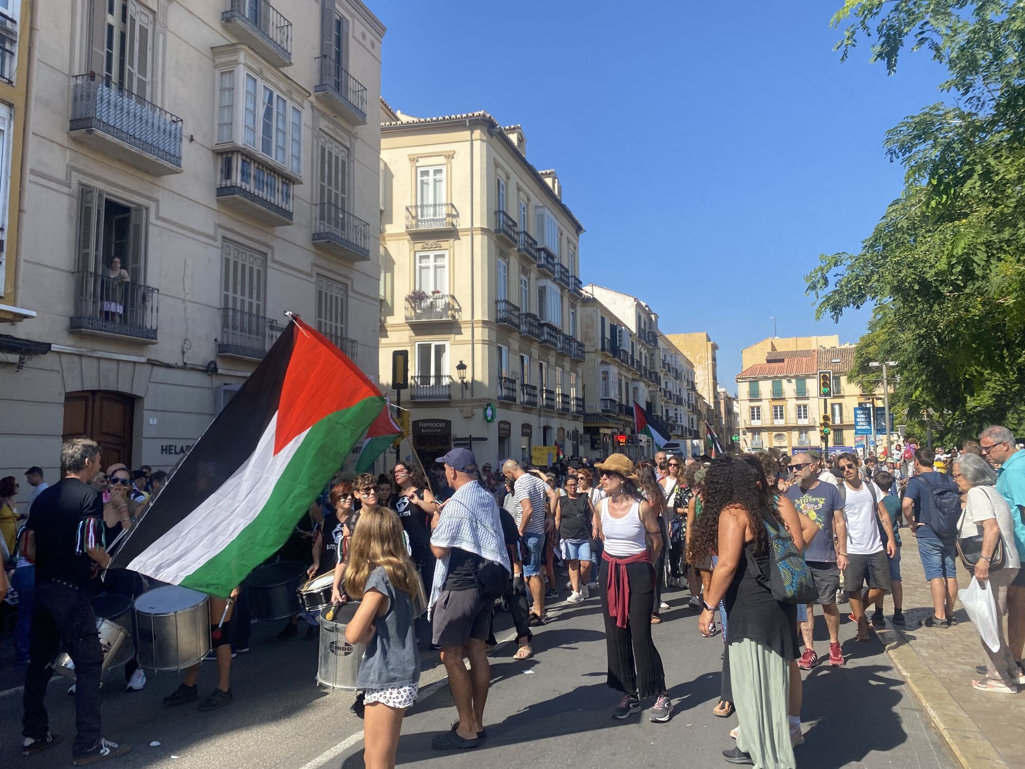 Manifestación en Málaga en favor del pueblo palestino