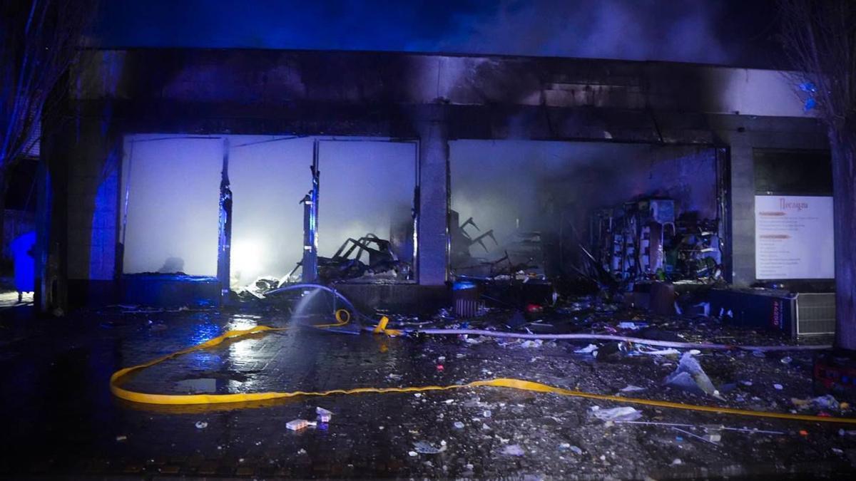 Resultado de uno de los ataques a centrales energéticas ucranianas cometidos por Rusia esta semana.