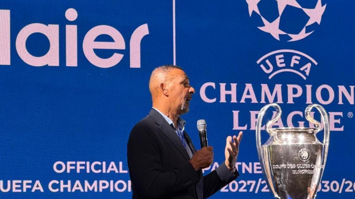 Ruud Gullit, en el acuerdo de patrocinio entre Haier y la Champions League / Haier La Champions League vuelve