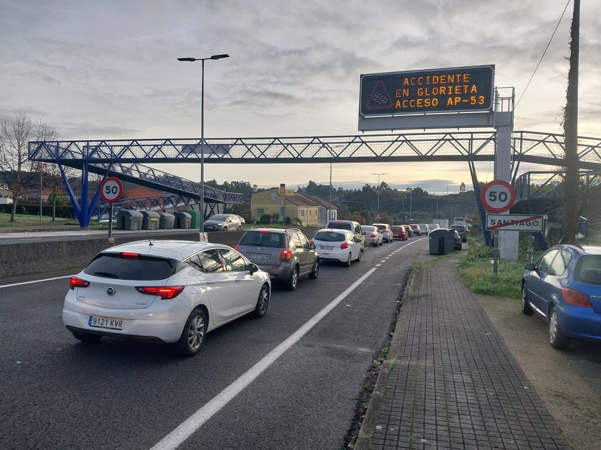 El accidente provocó grandes retenciones