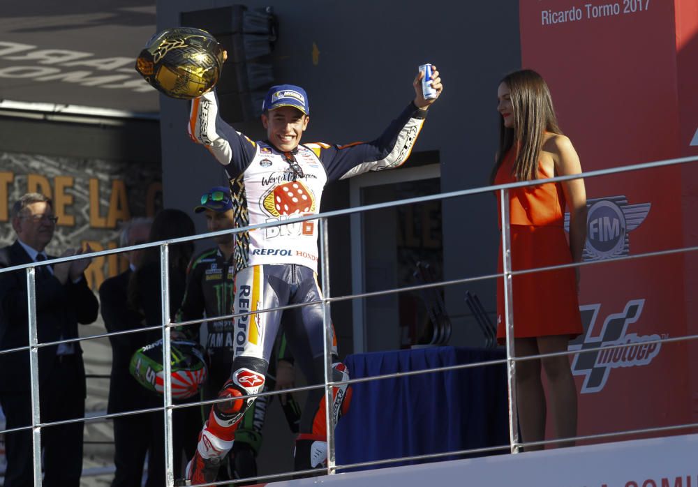 Márquez celebra su cuarto campeonato de MotoGP