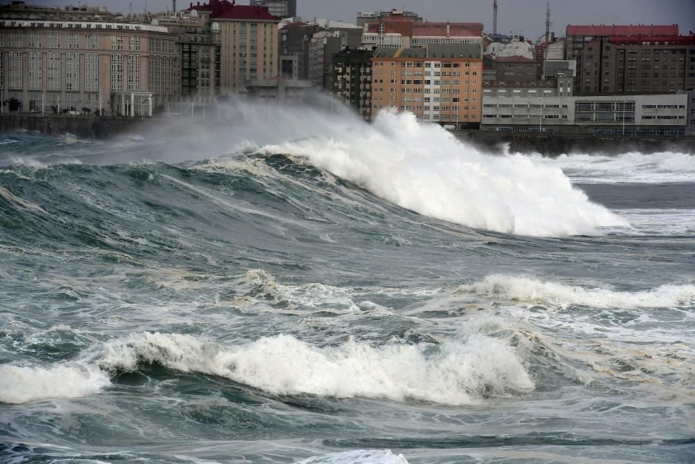 Temporal de viento en A Coruña