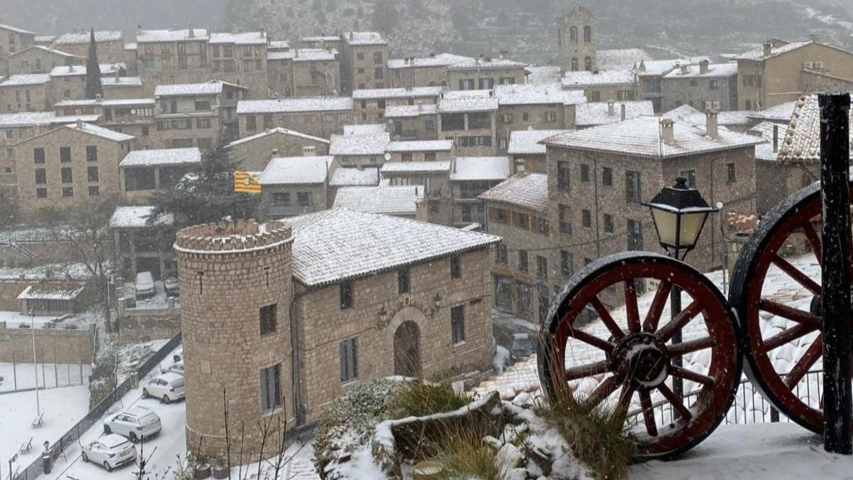 Neu a Castellar de n'Hug, aquest divendres al matí