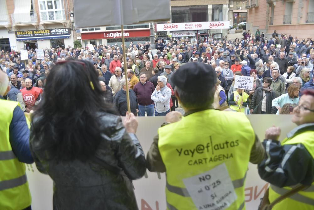 Manifestación por unas pensiones dignas en Cartagena