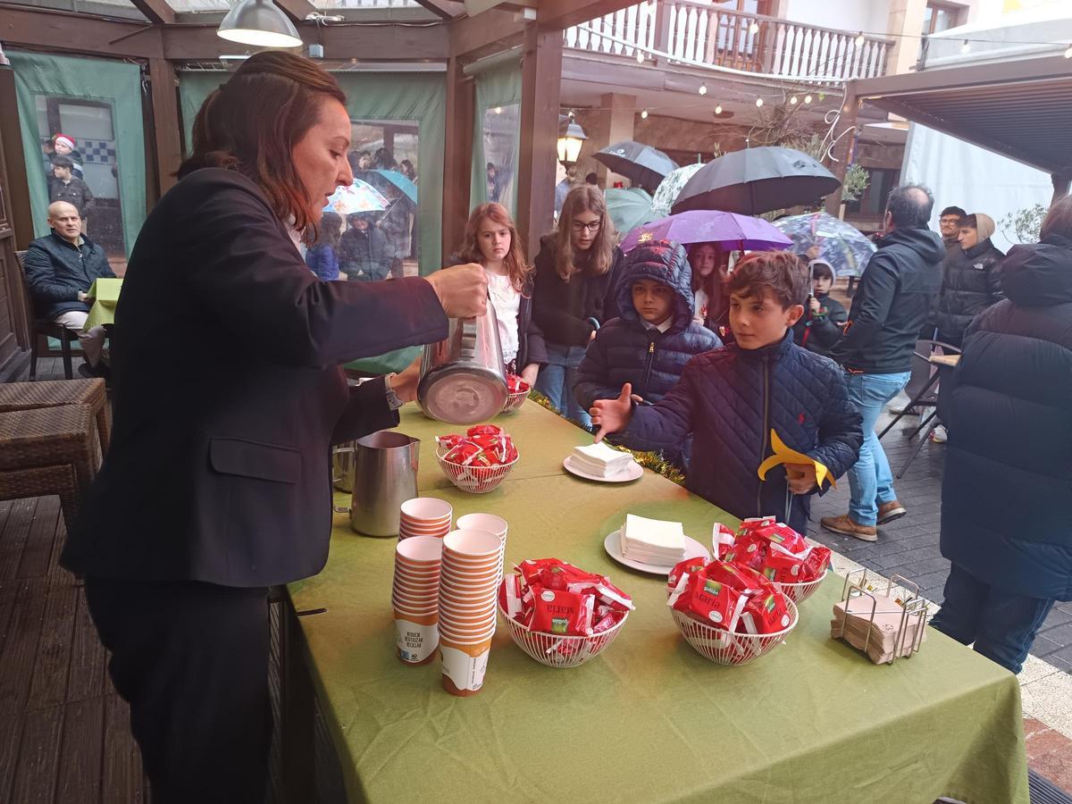 Reparto de chocolate.