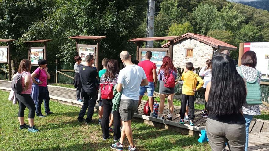 Participantes en una ruta de senderismo del programa «ValleAndo» | LNE