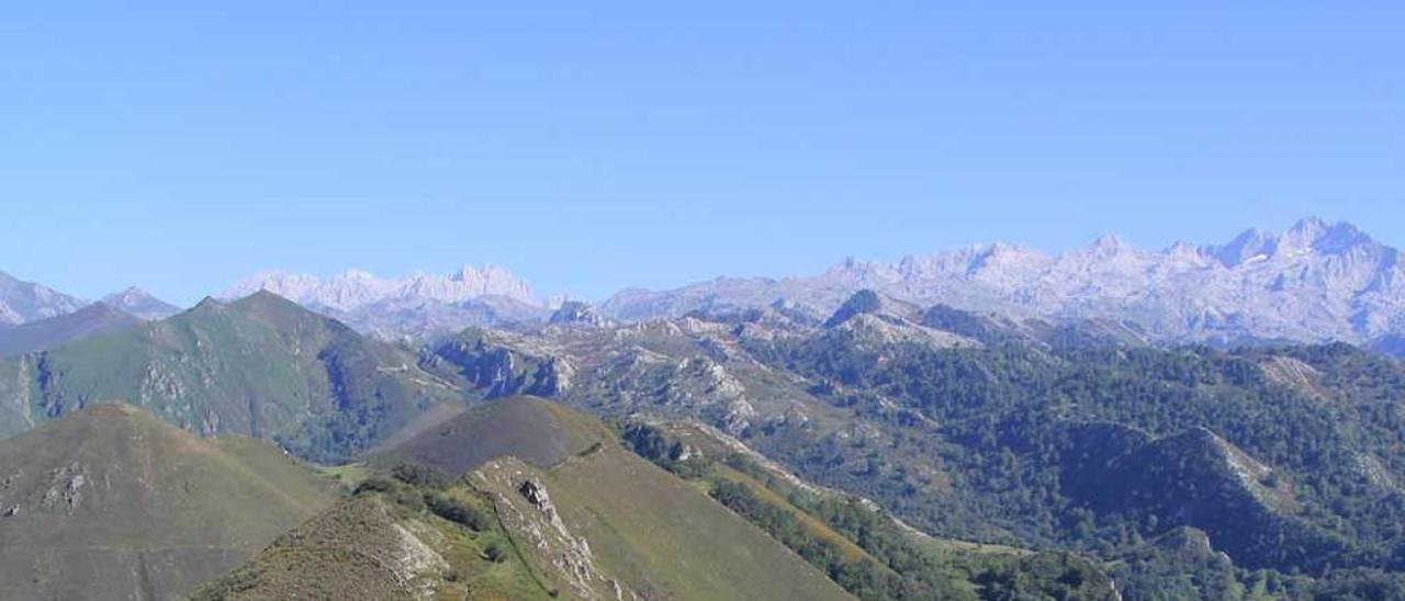 Vista desde Priena (Cangas de Onís), en el parque nacional.