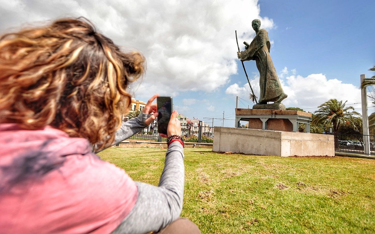 Nueva ubicación de la escultura del Padre Anchieta en el Campus Central de la Universidad de La Laguna