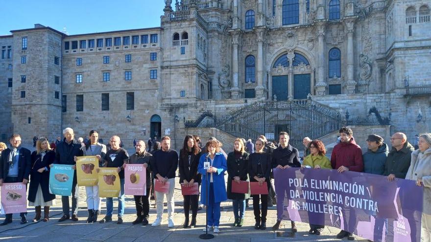 Santiago súmase ás reivindicacións do 25N: &quot;O teu machismo dá noxo&quot;