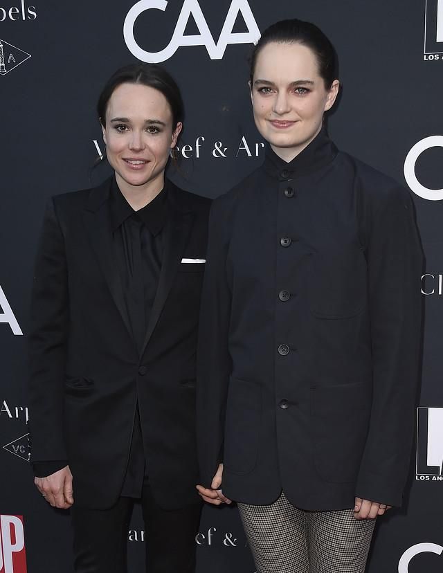 Elliot Page y Emma Portner en un evento