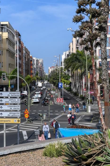 Obras de la MetroGuagua en la calle Venegas