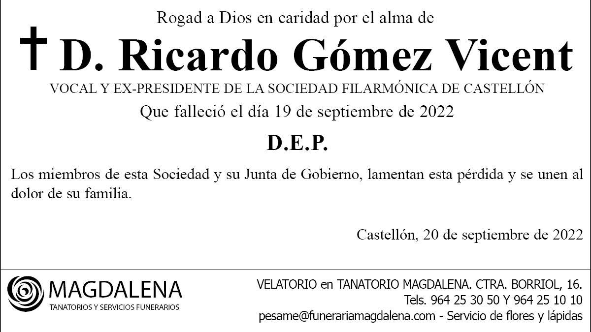 D. Ricardo Gómez Vicent