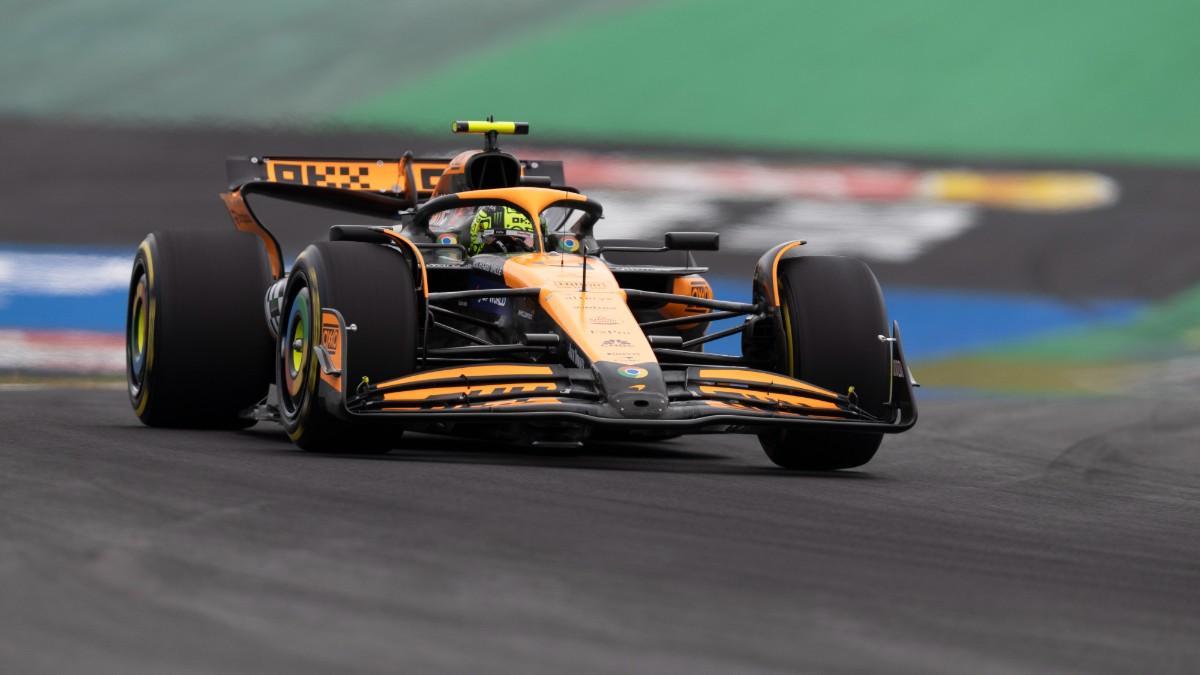 Norris, durante la primera jornada en Brasil