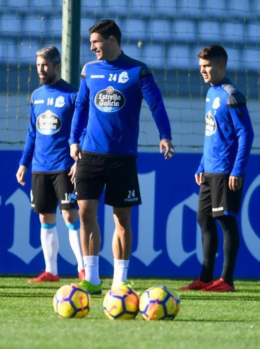 Cristóbal prueba a Valentín, con Juanfran de baja