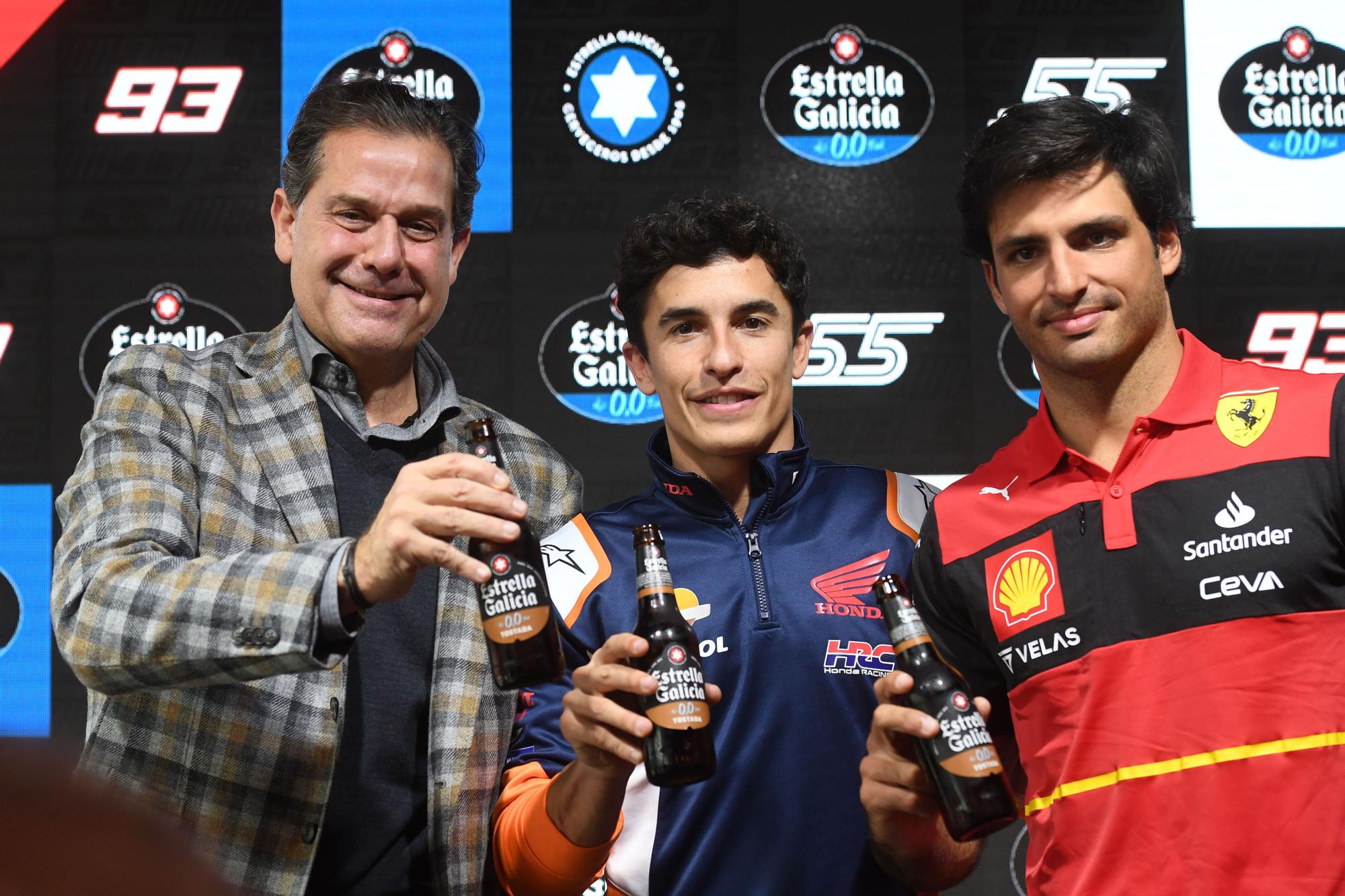 Marc Márquez y Carlos Sáinz, dos aspirantes "a lo máximo" en el Mega Estrella Galicia de A Coruña