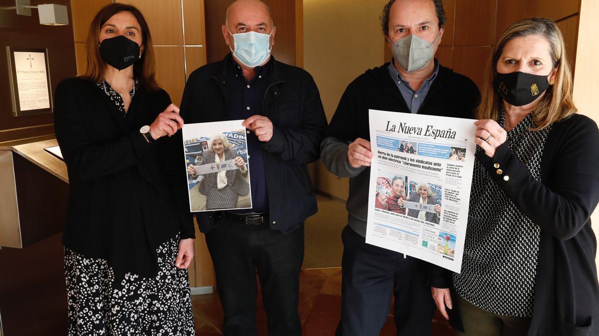 Carmen Bernaldo de Quirós (nuera), Guillermo Estrada (hijo), Ignacio Estrada (hijo) y Ana Estrada (hija)