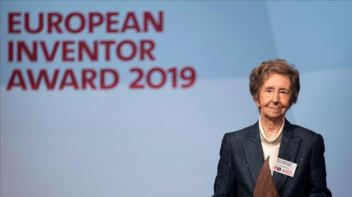 La bioquímica española Margarita Salas durante la entrega del Premio Inventor Europeo 2019