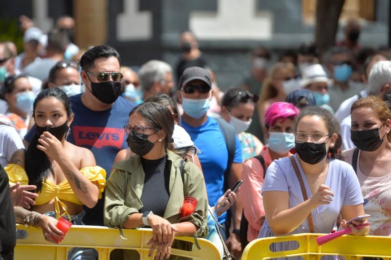 Dia del Pino: peregrinos llegando y visitando a Teror