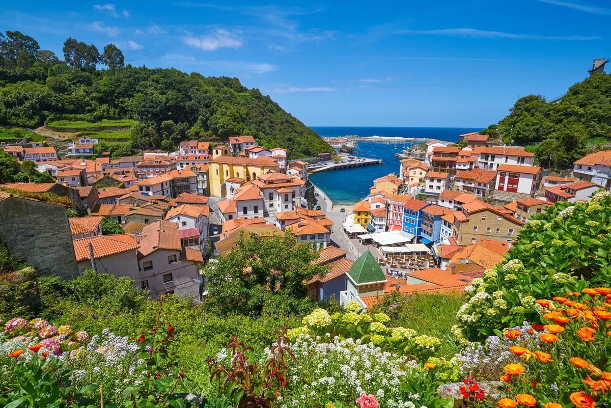 Cudillero village in Asturias from Spain