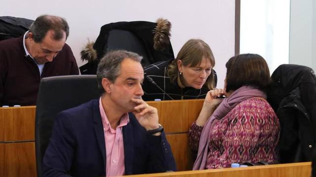 Concejales del grupo municipal del PP de Vila, durante un pleno.