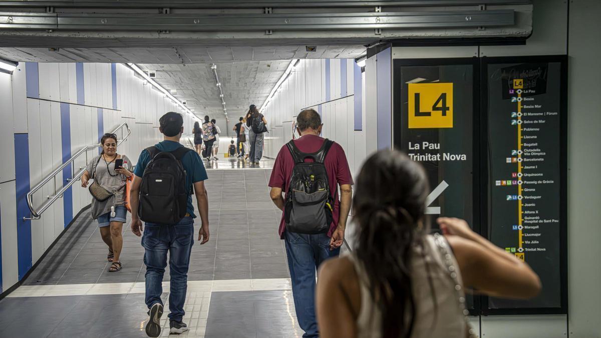 Reabre la estación Verdaguer de la L4 del metro de Barcelona y su enlace con la L5