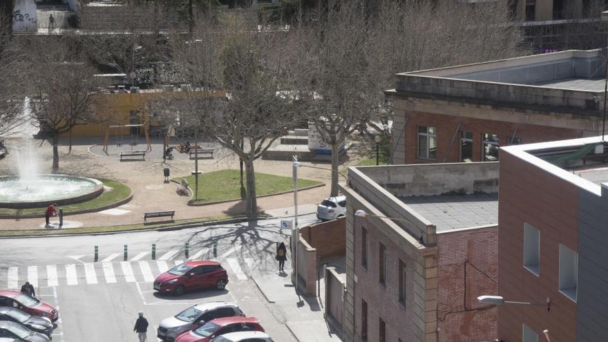 Vistes de la plaça Espanya de Manresa, des del CAP Bages |