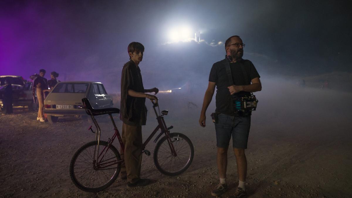 Fernando González Molina, durante el rodaje de la serie &quot;Paraíso&quot;