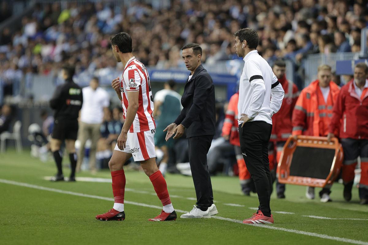 Imágenes del encuentro entre el Málaga y el Sporting