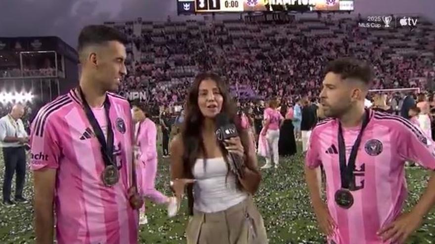 Jordi Alba y Sergio Busquets se dedican mensajes en su despedida