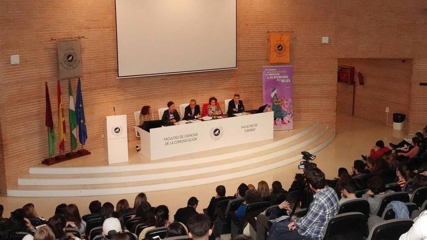 Acto conmemorativo del Día Internacional de la Mujer en la Universidad de Málaga.