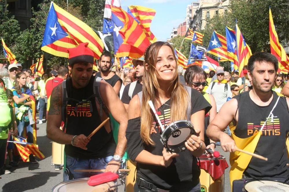 Els gironins a la manifestació de la Diada a Barcelona