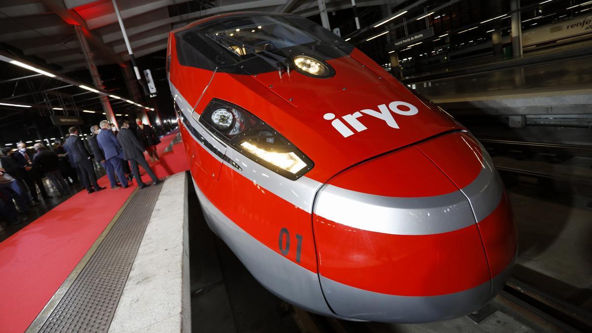 El tren de iryo durante su presentación en Madrid.