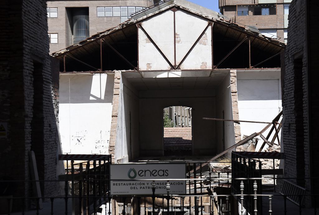 Así van las obras en la segunda fase de la Cárcel Vieja de Murcia