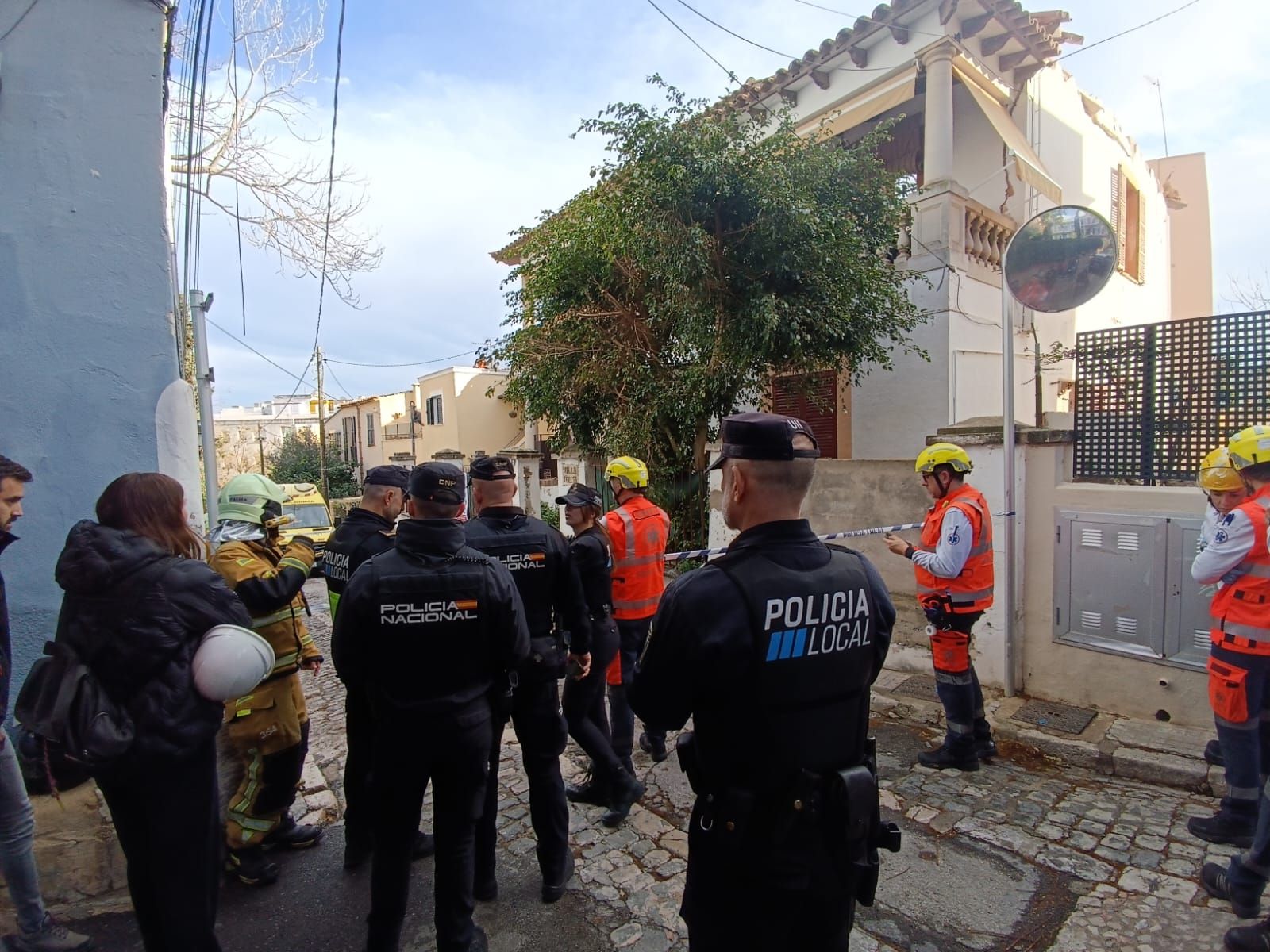 Derrumbe sin víctimas en un edificio de El Terreno, en Palma