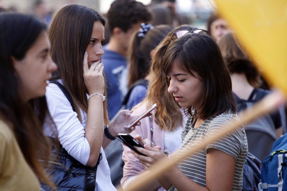 Els estudiants gironins surten al carrer contra l'aplicació de l'article 155