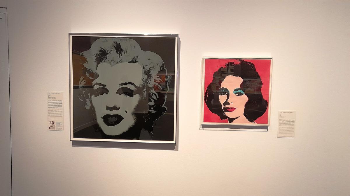 Los warholianos retrato de las actrices Marilyn Monroe y Elizabeth Taylor.