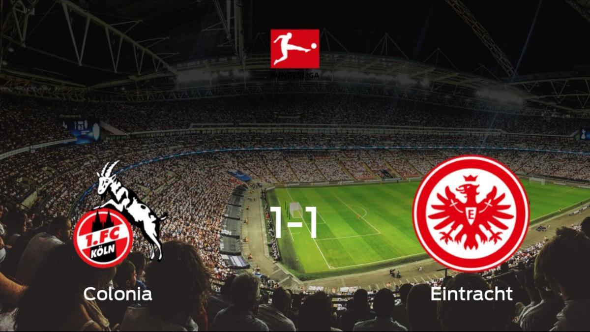 El Eintracht Frankfurt consigue un empate a uno frente al Colonia