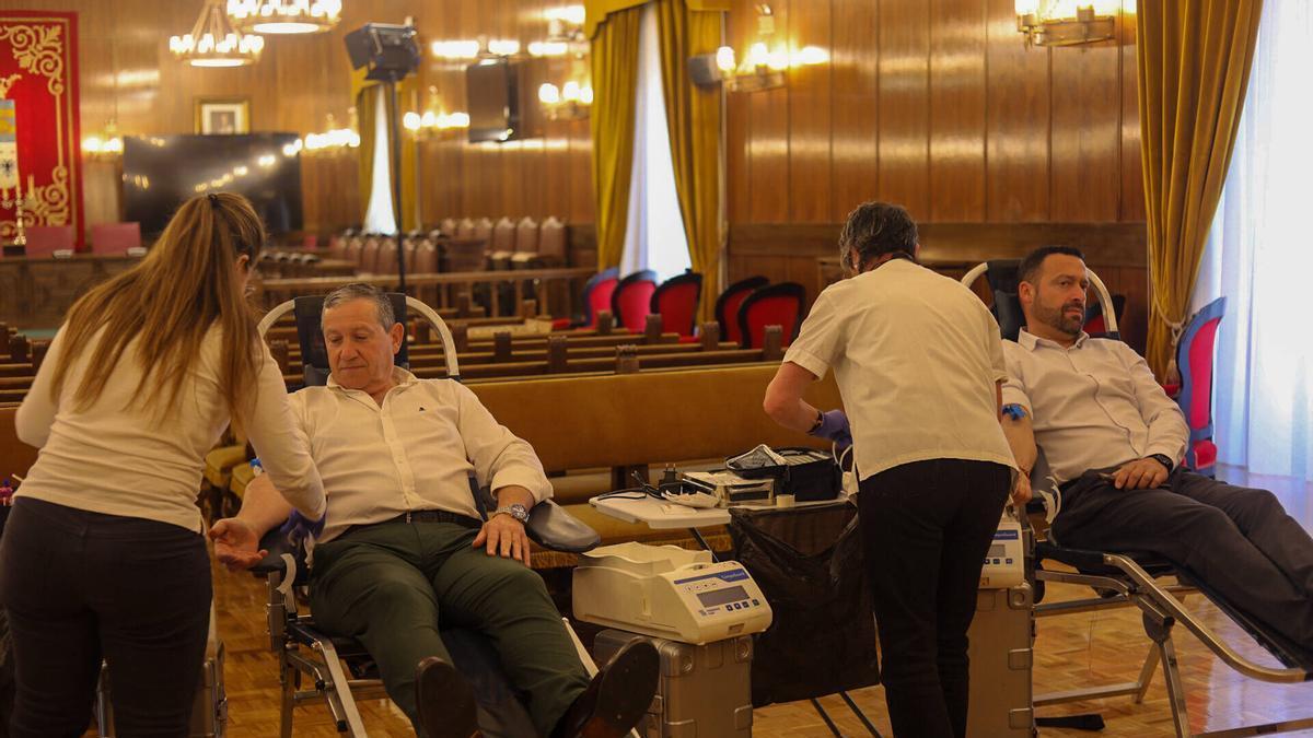 Zamora. Campaña de donación de sangre en la Diputación de Zamora.