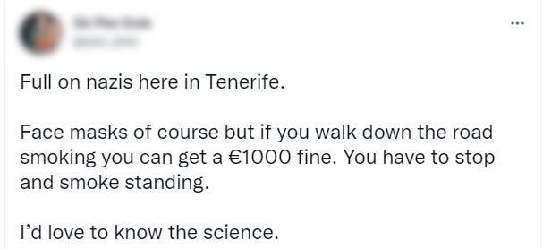 "Lleno de nazis aquí en Tenerife"