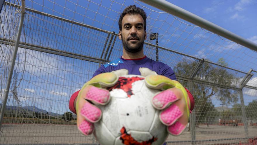 Manolo Reina, tras un entrenamiento en Son Bibiloni