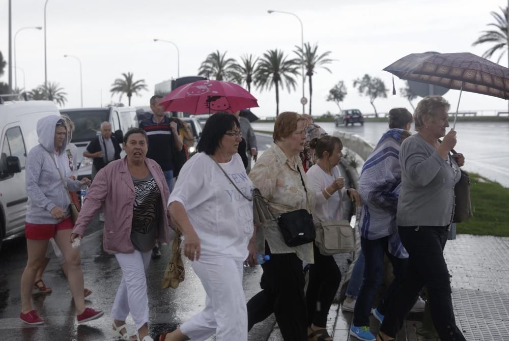 Jornada en Palma marcada por la lluvia