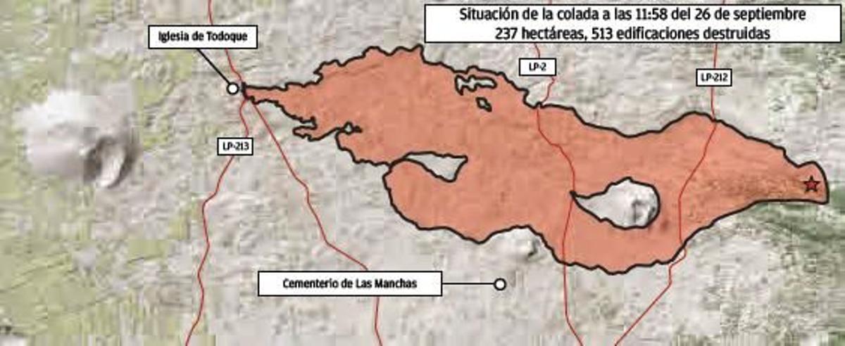 La lava se precipita al océano desde un acantilado y crea nubes de gas nocivo.