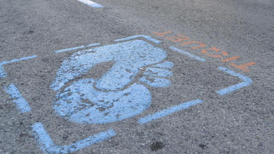 Zona blava al Carrer Circumval·lació de Manresa