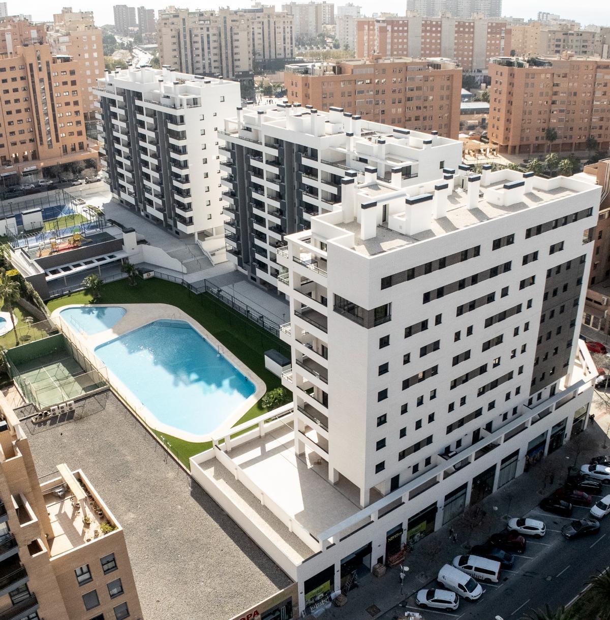 Vista general del residencial Les Naus de Alicante.